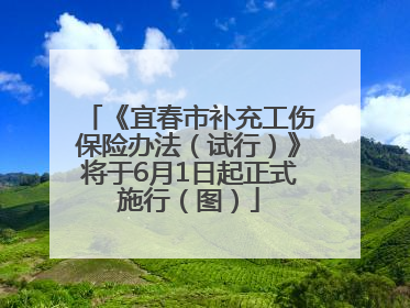 《宜春市补充工伤保险办法（试行）》将于6月1日起正式施行（图）