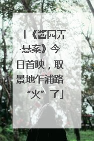《酱园弄·悬案》今日首映，取景地乍浦路“火”了