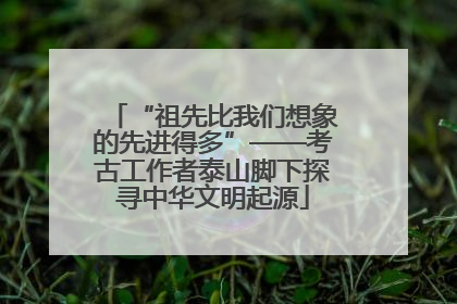 “祖先比我们想象的先进得多”——考古工作者泰山脚下探寻中华文明起源