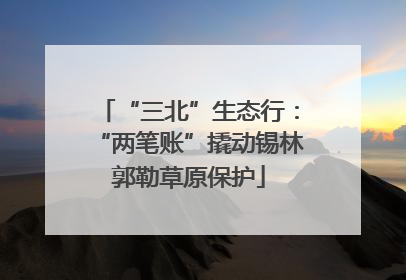 “三北”生态行：“两笔账”撬动锡林郭勒草原保护