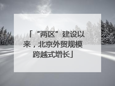 “两区”建设以来，北京外贸规模跨越式增长