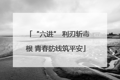 “六进” 利刃斩毒根 青春防线筑平安