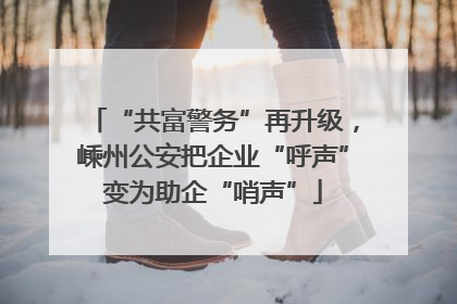“共富警务”再升级，嵊州公安把企业“呼声”变为助企“哨声”
