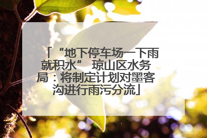 “地下停车场一下雨就积水” 琼山区水务局：将制定计划对墨客沟进行雨污分流