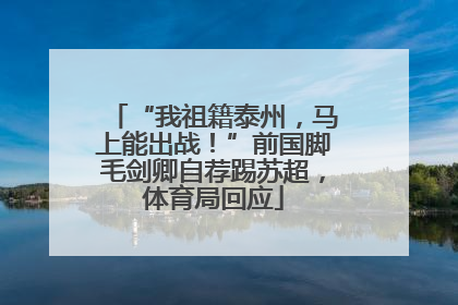 “我祖籍泰州，马上能出战！”前国脚毛剑卿自荐踢苏超，体育局回应