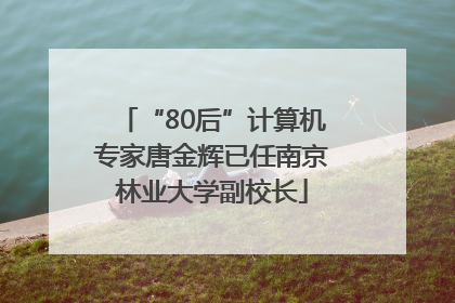 “80后”计算机专家唐金辉已任南京林业大学副校长