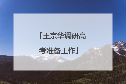 王宗华调研高考准备工作