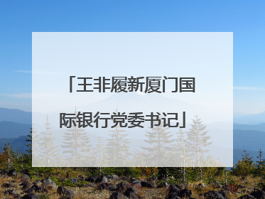 王非履新厦门国际银行党委书记