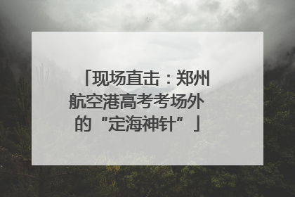 现场直击：郑州航空港高考考场外的“定海神针”