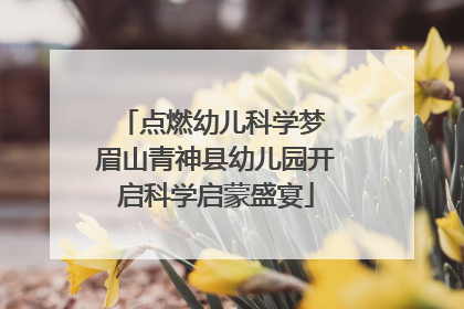 点燃幼儿科学梦 眉山青神县幼儿园开启科学启蒙盛宴
