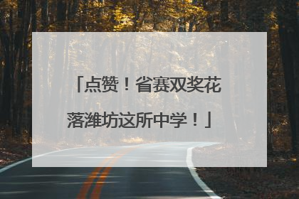 点赞！省赛双奖花落潍坊这所中学！