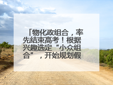 物化政组合，率先结束高考！根据兴趣选定“小众组合”，开始规划假期生活