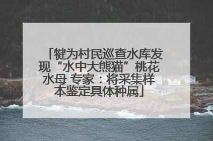 犍为村民巡查水库发现“水中大熊猫”桃花水母 专家：将采集样本鉴定具体种属