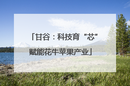 甘谷：科技育“芯”赋能花牛苹果产业