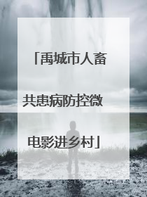 禹城市人畜共患病防控微电影进乡村