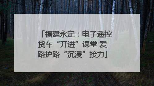 福建永定：电子遥控货车“开进”课堂 爱路护路“沉浸”接力