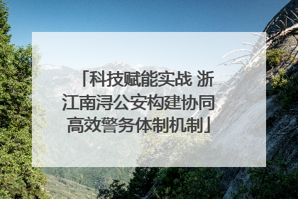 科技赋能实战 浙江南浔公安构建协同高效警务体制机制