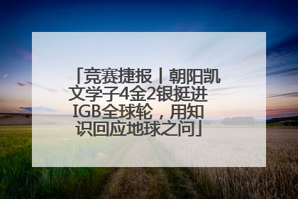 竞赛捷报丨朝阳凯文学子4金2银挺进IGB全球轮，用知识回应地球之问