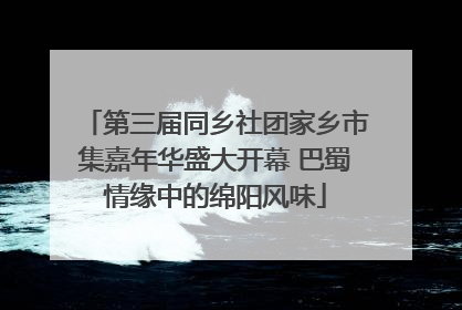 第三届同乡社团家乡市集嘉年华盛大开幕 巴蜀情缘中的绵阳风味