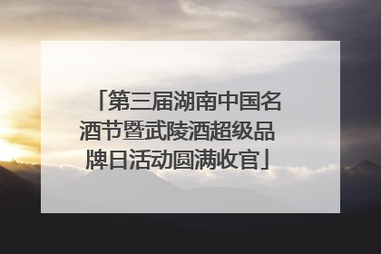 第三届湖南中国名酒节暨武陵酒超级品牌日活动圆满收官