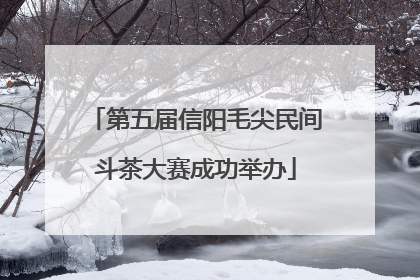 第五届信阳毛尖民间斗茶大赛成功举办