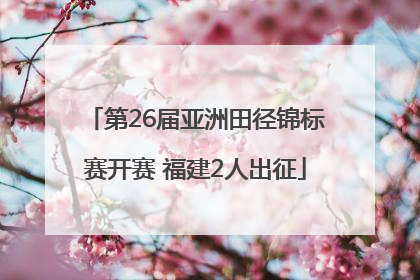 第26届亚洲田径锦标赛开赛 福建2人出征