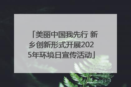 美丽中国我先行 新乡创新形式开展2025年环境日宣传活动