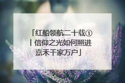 红船领航二十载①丨信仰之光如何照进嘉禾千家万户