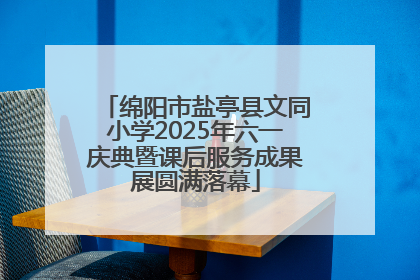 绵阳市盐亭县文同小学2025年六一庆典暨课后服务成果展圆满落幕