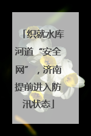 织就水库河道“安全网”，济南提前进入防汛状态