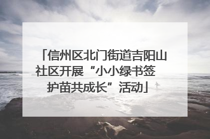 信州区北门街道吉阳山社区开展“小小绿书签 护苗共成长”活动