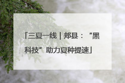 三夏一线｜郏县：“黑科技”助力夏种提速