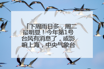 下周雨日多，周二最明显！今年第1号台风有消息了，或影响上海，中央气象台连发六预警