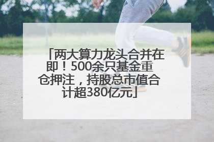 两大算力龙头合并在即！500余只基金重仓押注，持股总市值合计超380亿元