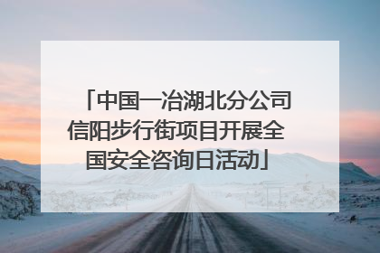中国一冶湖北分公司信阳步行街项目开展全国安全咨询日活动