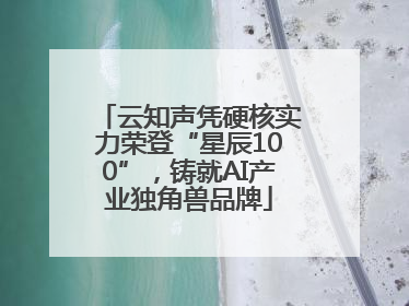 云知声凭硬核实力荣登“星辰100”，铸就AI产业独角兽品牌