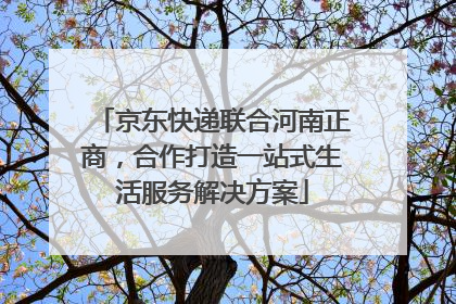 京东快递联合河南正商，合作打造一站式生活服务解决方案