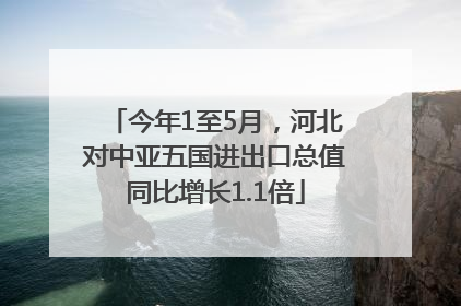 今年1至5月，河北对中亚五国进出口总值同比增长1.1倍