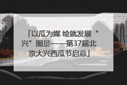 以瓜为媒 绘就发展“兴”图景——第37届北京大兴西瓜节启幕