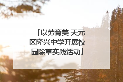以劳育美 天元区隆兴中学开展校园除草实践活动