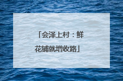 会泽上村：鲜花铺就增收路