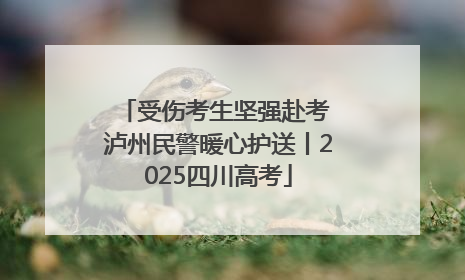 受伤考生坚强赴考 泸州民警暖心护送丨2025四川高考