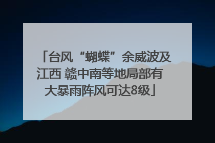 台风“蝴蝶”余威波及江西 赣中南等地局部有大暴雨阵风可达8级