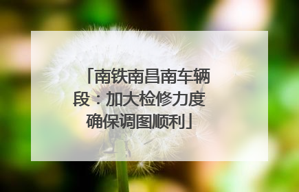 南铁南昌南车辆段：加大检修力度确保调图顺利