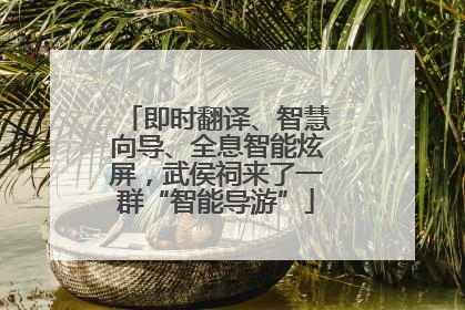 即时翻译、智慧向导、全息智能炫屏，武侯祠来了一群“智能导游”