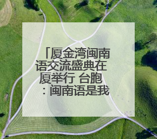 厦金湾闽南语交流盛典在厦举行 台胞：闽南语是我们的乡音