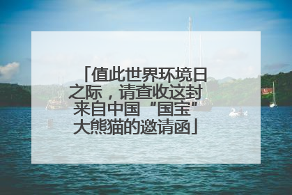 值此世界环境日之际，请查收这封来自中国“国宝”大熊猫的邀请函