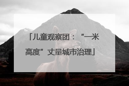 儿童观察团：“一米高度”丈量城市治理