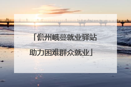 儋州峨蔓就业驿站助力困难群众就业