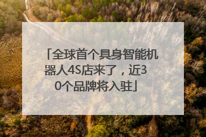 全球首个具身智能机器人4S店来了，近30个品牌将入驻